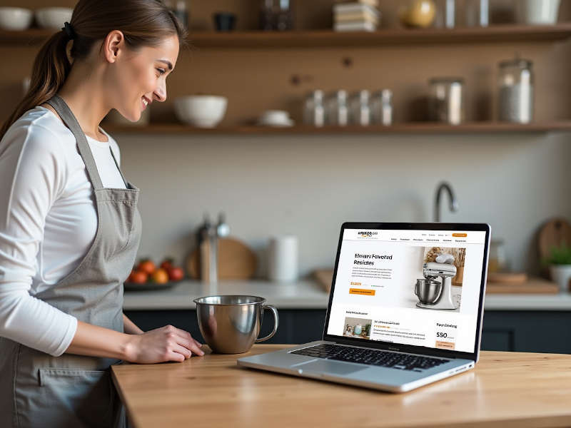 10 Easy Affiliate Marketing for Small Biz Ideas 2 Baker sharing affiliate links for side hustle examples.