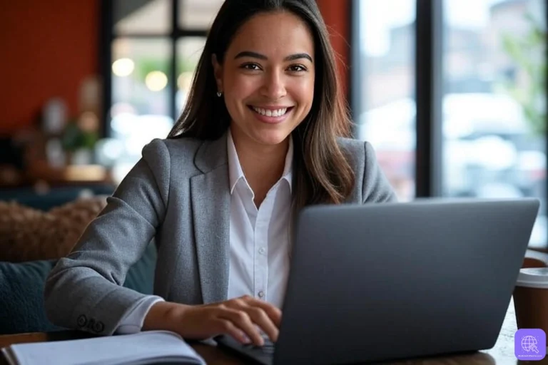 Entrepreneur using free AI tools for side hustle success