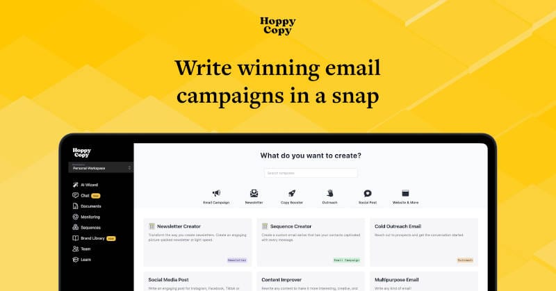 Small Business AI Resources to Skyrocket Your Growth 6 Small business growth tools with HoppyCopy AI email 2025