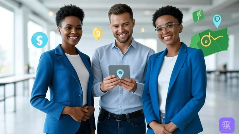 Diverse small business owners collaborating on trends 2025 in office