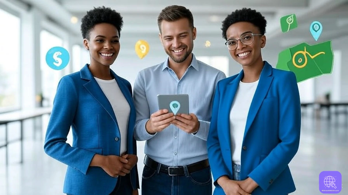 Diverse small business owners collaborating on trends 2025 in office